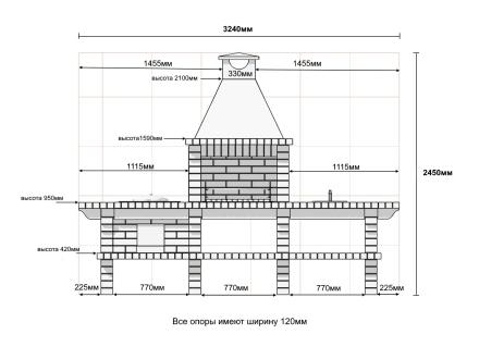 Печь Аристократ 7142 Прямоугольный кирпич графитовый серый, фото 6