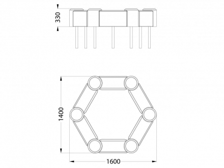 РМФ 3.01 Песочница шестигранная, фото 2