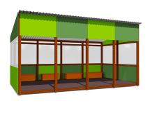 Теневой навес Классика ВСТ 1513/2 18 м2 для улицы Теневой навес Классика ВСТ 1513/2 18 м2 для улицы