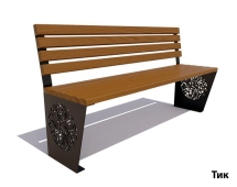 Парковая скамейка Индия, Лиственница (без подлокотников) 3 м Парковая скамейка Индия, Лиственница (без подлокотников) 3 м