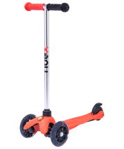 Самокат 3-колесный Zippy 3D, 120/80 мм, красный