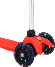 Самокат 3-колесный Zippy 3D, 120/80 мм, красный