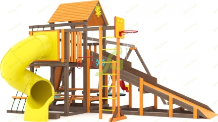 Всесезонная площадка IgraGrad С с балконом и трубой SF, фото 5