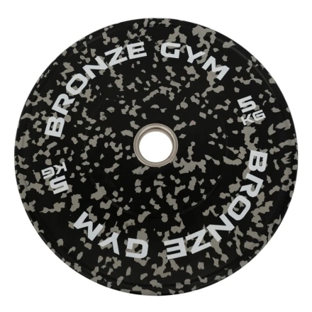 Диск бамперный BRONZE GYM камуфляж серый 5 кг, фото 1