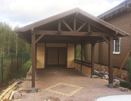 Навес для машин с хозблоком РУЗА Базовая комплектация, фото 2