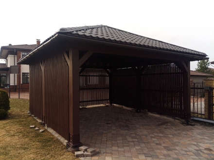 Навес для трех машин РИВЕРСАЙД Базовая комплектация, фото 4