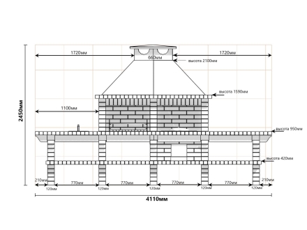 Печь Аристократ 736 Прямоугольный кирпич графитовый серый, фото 8