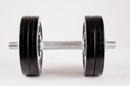 Гантель обрезиненная сборная 18кг ES-0673, фото 3