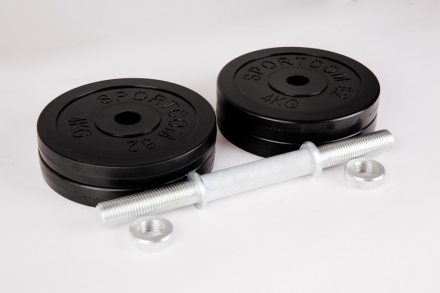 Гантель обрезиненная сборная 18кг ES-0673, фото 2