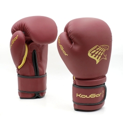 Перчатки боксерские KouGar KO800-6, 6oz, бордовый, фото 4