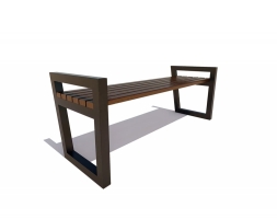 Скамейка садовая Муром без спинки, Лиственница 2,0 м, фото 5