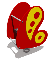 Качалка Бабочка ВСТ 5752 на 1 пружине для детской площадки, фото 1 Качалка Бабочка ВСТ 5752 на 1 пружине для детской площадки, фото 1