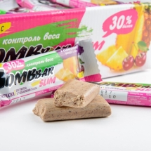 Протеиновый батончик Bombbar Slim 35гр., ананас-вишня, шт.