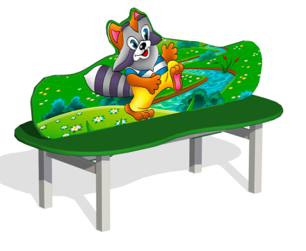 Лавочка Енот МФ-05.1Х двойная для детской площадки, фото 1