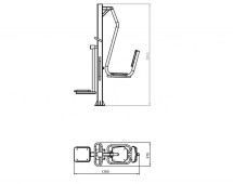 Уличный тренажер TORUDA "Маятник (шейкер) + Жим ногами"