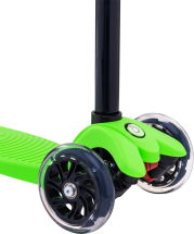 Самокат 3-колесный Snappy 3D, 120/80 мм, зеленый