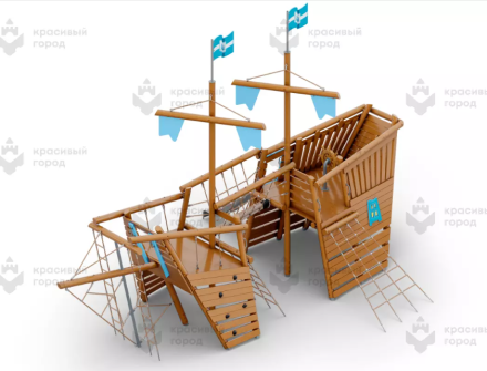 Игровой комплекс «Летучий голландец» дерево, фото 1