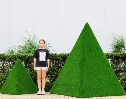 Топиари пирамида зеленая, маленькая - газон Eco, фото 3