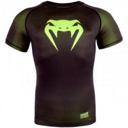 Компрессионная футболка Venum Contender 3.0 Black/Yellow S/S, фото 1