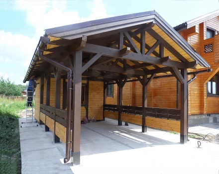 Навес для машин с хозблоком РУЗА Премиум комплектация, фото 1