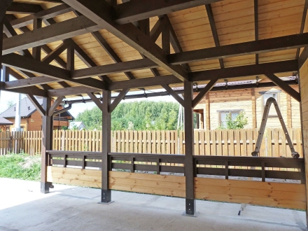 Навес для машин с хозблоком РУЗА Премиум комплектация, фото 5