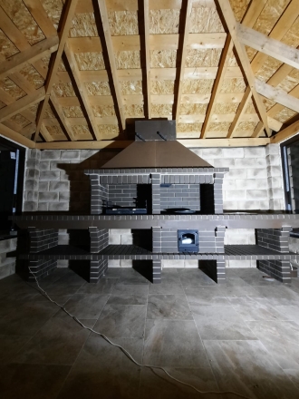 Печь Аристократ 736 Прямоугольный кирпич микс коричневого с желтым, фото 4