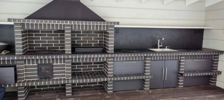 Печь Аристократ 736 Прямоугольный кирпич микс коричневого с желтым, фото 7