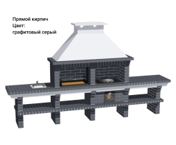 Печь Аристократ 736 Прямоугольный кирпич микс коричневого с желтым, фото 12