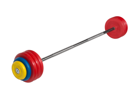 Штанга неразборная &quot;Barbell&quot; с цветными дисками d 25 мм, 42,5 кг, фото 1
