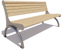 Скамейка парковая Берлин, Лиственница 1,2 м