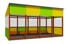 Теневой навес Классика ВСТ 1513/1 18 м2 для улицы Теневой навес Классика ВСТ 1513/1 18 м2 для улицы