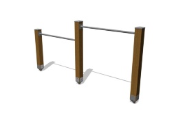 Турник двойной 0,9 м и 1,10 м (дерево + металл) ФК048 Турник двойной 0,9 м и 1,10 м (дерево + металл) ФК048