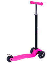 Самокат 3-колесный Snappy 3D, 120/80 мм, розовый