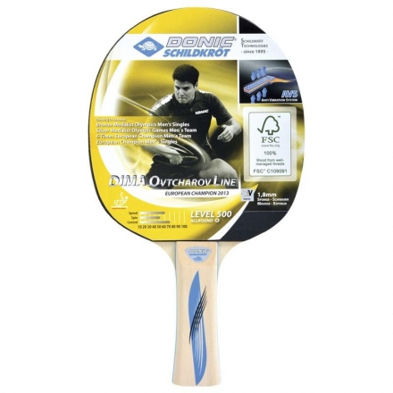 Ракетка для н/т Donic Schidkroet Ovtcharov 500 FSC, для тренировок, одобренная ITTF , фото 1