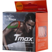 Тейп кинезиологический Tmax Extra Sticky Orange (5 см x 5 м), арт. 423167, оранжевый
