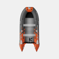Gladiator C 400 AL ACTIVE Оранжево-темносерый моторная лодка ПВХ Алюминиевый пайол, фото 6