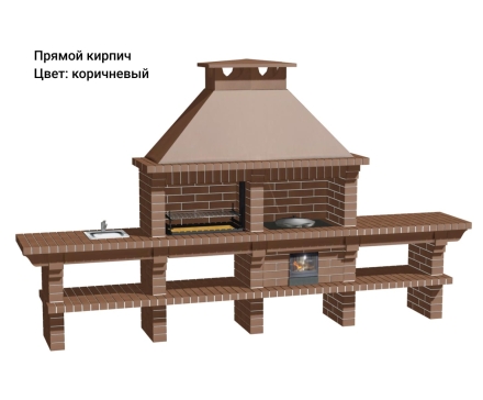 Печь Аристократ 736 Прямоугольный кирпич желтый, фото 10