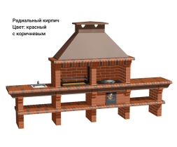 Печь Аристократ 736 Прямоугольный кирпич желтый, фото 11