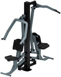 Тяга верхняя + жим от груди (серый) - Уличный тренажер двойной - СТ 027-13.И1, фото 4 Тяга верхняя + жим от груди (серый) - Уличный тренажер двойной - СТ 027-13.И1, фото 4