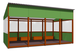 Теневой навес Классика ВСТ 1513 18 м2 для улицы, фото 1