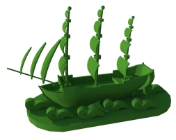 Топиари Корабль, h - 1000 см, зеленый - газон Premium, фото 4