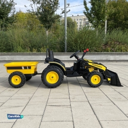 Электромобиль трактор c прицепом Harley Bella HL389-TRAILER желтый, фото 3 Электромобиль трактор c прицепом Harley Bella HL389-TRAILER желтый, фото 3