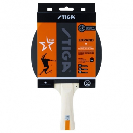 Ракетка для н/т Stiga Expand WRB 1*, арт.1211-8518-01, для любит., накл. 1,8мм ITTF, конич. ручка, фото 1