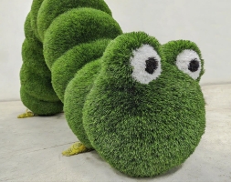 Топиари гусеница, h=100 см - газон Eco, жёлтая, фото 6