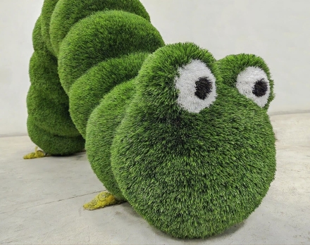 Топиари гусеница, h=100 см - газон Eco, жёлтая, фото 6