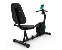 Велотренажер DFC B504R магнитный (черный корпус, голубая полоса) Велотренажер DFC B504R магнитный (черный корпус, голубая полоса)