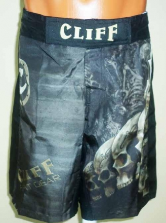 Шорты ММА ULI-8089 черно-коричневые, р.L, фото 1