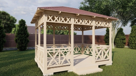 Прямоугольная беседка ДАНДИ, фото 1