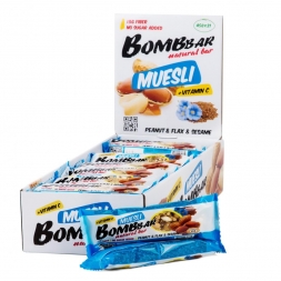 Мультизлаковый батончик Bombbar 45 гр., Арахис. шт., фото 1