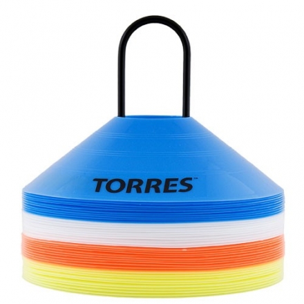 Фишки для разметки поля &quot;TORRES&quot; арт.TR1006, усеч. конусы, пластик, комп. из 40 шт, 4 цвета, фото 1